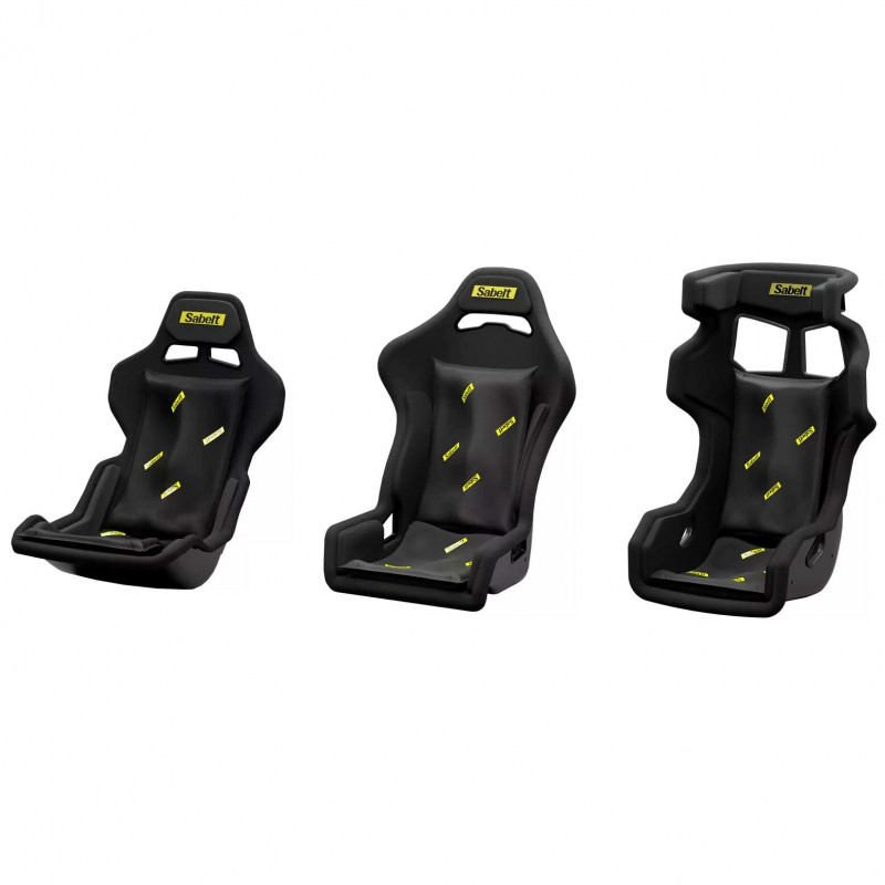 Sabelt Sim Foam Pro Kit respaldo, cojín lumbar de forma estable, ergonómico, 40x65 cm, negro