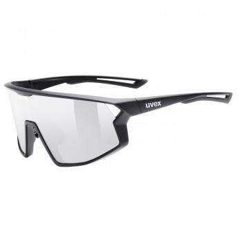 Uvex Skyryse Gafas de sol para ciclismo, Negro Mate / Plata