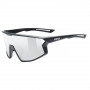Uvex Skyryse Gafas de sol para ciclismo, Negro Mate / Plata