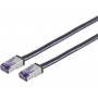 Shiverpeaks Cable de parcheo Cat6a S/FTP RJ45, 50 m, Negro