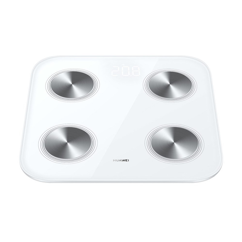 Báscula de personas inteligente Huawei Scale 3 Bluetooth Edition blanca / cristal templado / WiFi y BT / hasta 150 kg / Android e iOS