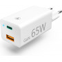 Hama cargador GaN, USB-C Power Delivery (PD) + USB-A QC3.0, 65W, blanco