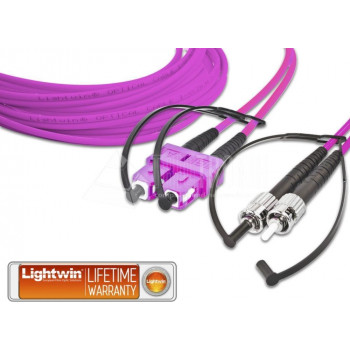 Lightwin cable de fibra óptica SC a ST OM4, 2 m, violeta