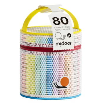 mideer rotulador acrílico líquido con punta de pincel – 80 colores en tubo
