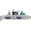 InLine® tarjeta de interfaz PCIe x1, 4x RS-232, Low Profile