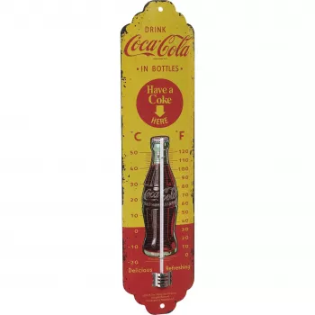 TFA Dostmann NOSTALGIC ART Coca Cola termómetro amarillo, rojo