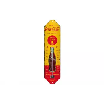 TFA Dostmann NOSTALGIC ART Coca Cola termómetro amarillo, rojo