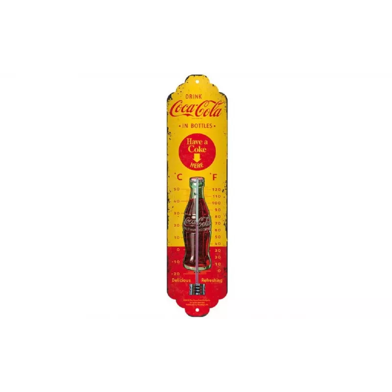 TFA Dostmann NOSTALGIC ART Coca Cola termómetro amarillo, rojo
