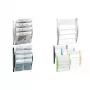helit expositor de folletos de pared, DIN A3 horizontal, 4 compartimentos, negro, laterales de PP de color, compartimentos de PS transparente, - 1 ud.