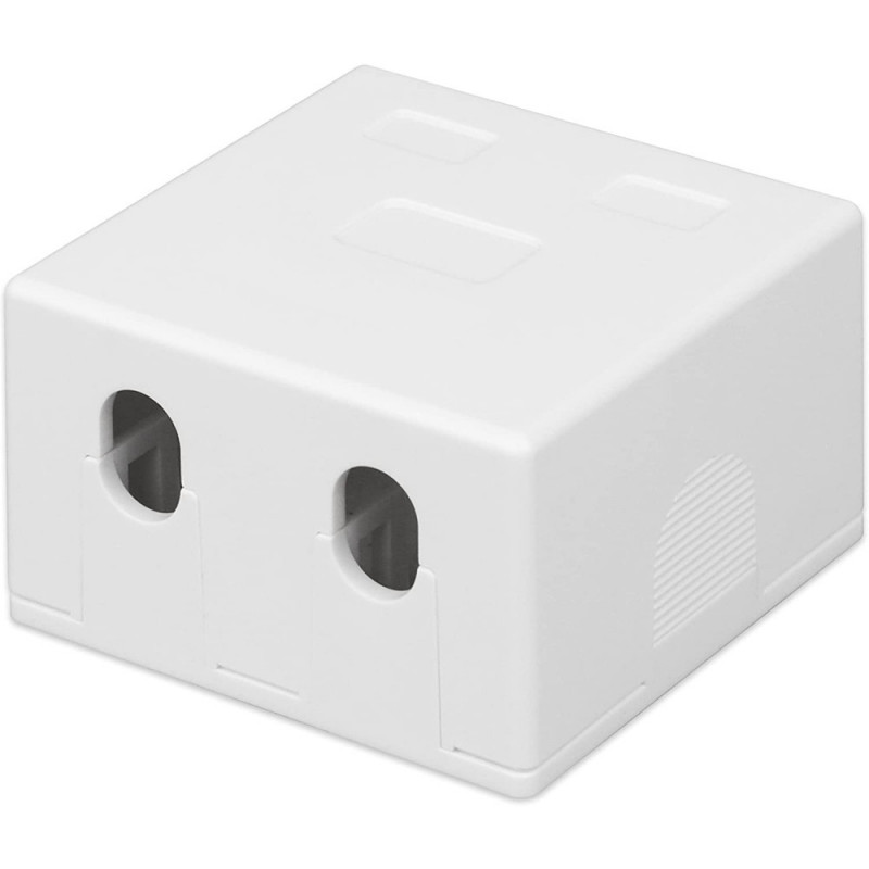 Techly 366310 Caja de superficie para 2 módulos Keystone RJ45 o RJ11/12