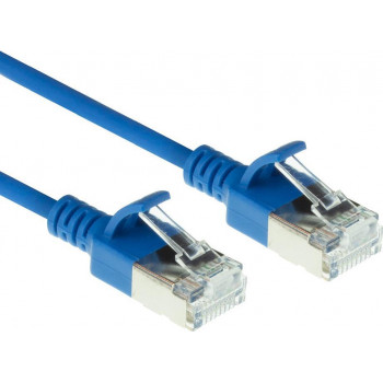 ACT Cable de red Cat6a U/FTP RJ45 sin enganches, 3 m, azul, LSZH