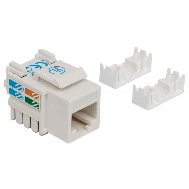 Intellinet 210355 Módulo Keystone RJ45 UTP Cat5e, punch-down, blanco