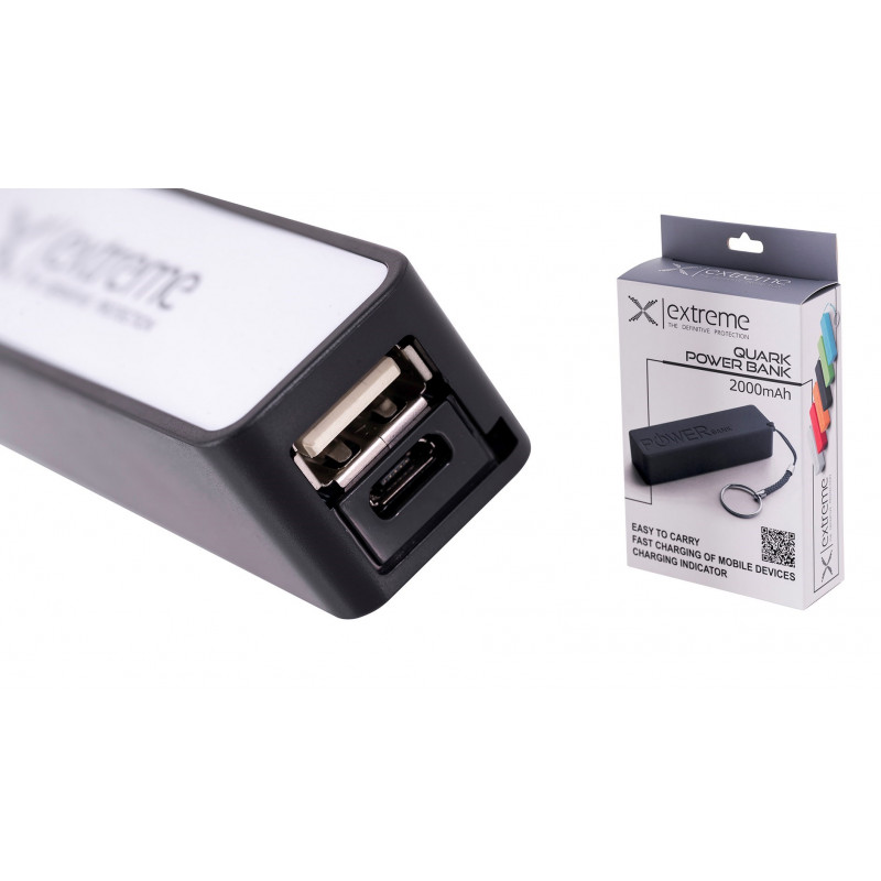 Esperanza Quark Batería externa 2000 mAh, negra