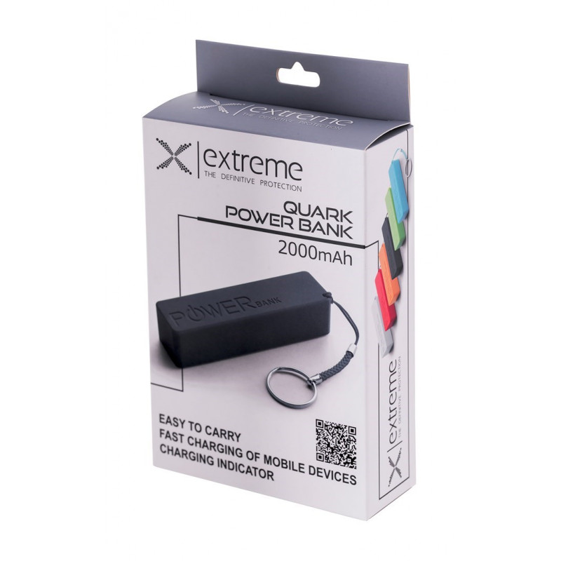 Esperanza Quark Batería externa 2000 mAh, negra