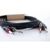 Cordial 14845 Cable de audio jack [2x conector jack 6,3 mm (mono) - 2x conector jack 6,3 mm (mono)] 3 m funda de PVC negra, Twin-Lead