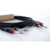 Cordial 14845 Cable de audio jack [2x conector jack 6,3 mm (mono) - 2x conector jack 6,3 mm (mono)] 3 m funda de PVC negra, Twin-Lead