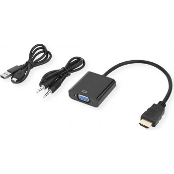 Secomp Cable adaptador STANDARD HDMI a VGA + audio, macho/hembra, 0,23 m