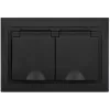 VCX WESA LC-53C Toma doble con tapa y toma de tierra, Negro