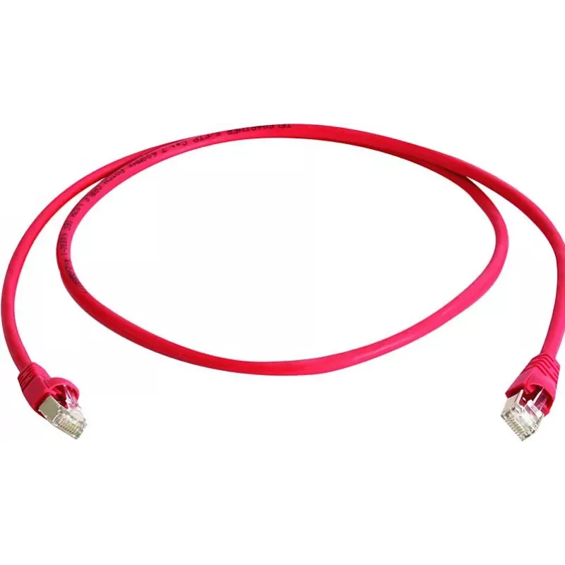 Telegärtner Cable de parcheo Cat6a S/FTP, 4 m, Rojo