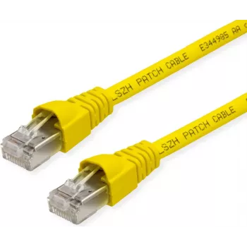Telegärtner Cable de parcheo Cat6a S/FTP, 3,5 m, Amarillo