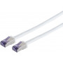 Shiverpeaks Cable de parcheo Cat6a S/FTP Flex RJ45, 7,5 m, Blanco