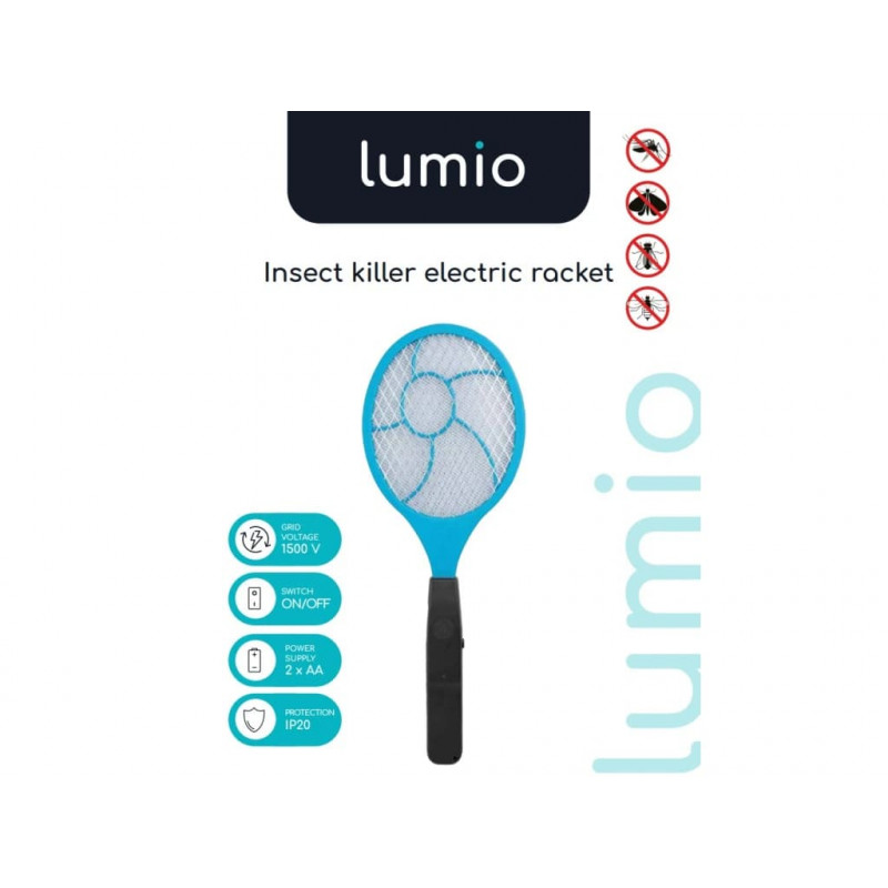LUMIO Matamoscas eléctrico (MKE007), 2xAA, azul