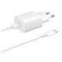 Samsung Adaptador de viaje TA800 con cable USB-C a USB-C, Blanco
