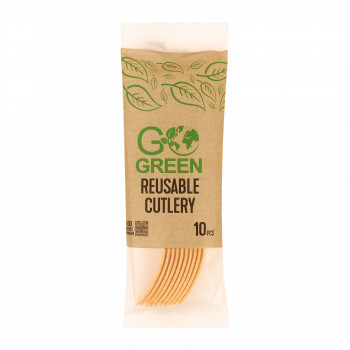 Gogreen Go Green Tenedores reutilizables, 10 uds.