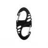 Mil-Tec S-Hook Set de mosquetones – negro