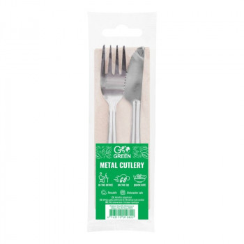 Gogreen Set de cubiertos de metal Go Green