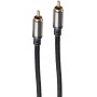 shiverpeaks BS20-40155 Cable de audio RCA, conector RCA macho - conector RCA macho, contactos dorados, 1,5 m, negro