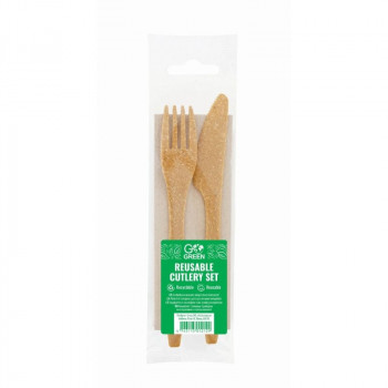 Gogreen Go Green Set de cubiertos reutilizable