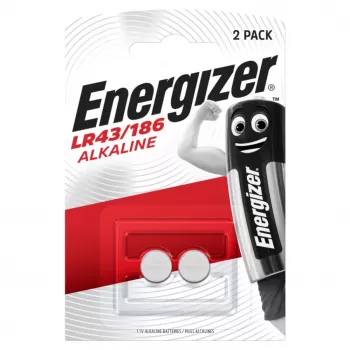 Energizer Pila de botón alcalina LR43, 2 unidades