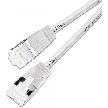 Cable de red Wirewin Slim Cat6a Light, redondo, U/FTP, Ø 3,8 mm, blanco (PKW-LIGHT-STP-K6A 0.15 WS)
