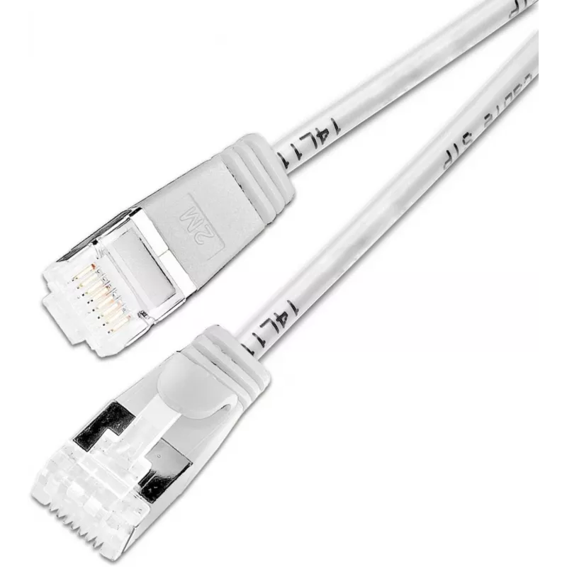 Cable de red Wirewin Slim Cat6a Light, redondo, U/FTP, Ø 3,8 mm, blanco (PKW-LIGHT-STP-K6A 0.15 WS)