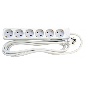 Regleta de enchufes Schuko Mercodan con 6 tomas (584420022)