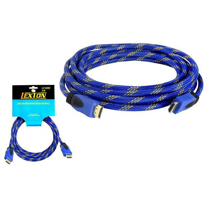 Cable LTC HDMI de alta velocidad, 5 m, 4K, azul