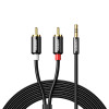 Cable de audio UGREEN AV116 RCA a AUX 3,5 mm, 1 m, negro
