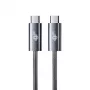 Cable TB trenzado USB 3.2 Gen 1 USB-C a USB-C, 1 m, 100 W, negro