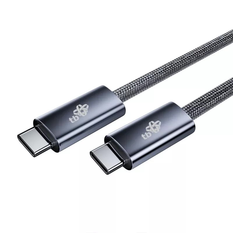 Cable TB trenzado USB 3.2 Gen 1 USB-C a USB-C, 1 m, 100 W, negro