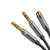 UGREEN UV140 cable divisor de audio AUX 3,5 mm, negro/gris