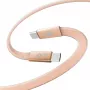TB cable USB 2.0 USB-C a USB-C, plano, 1 m, 60 W, melocotón