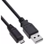 InLine cable Micro-USB 2.0, conector macho USB-A a conector macho Micro-B, 3 m, negro (31730U)