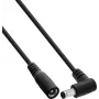 InLine® cable de extensión DC, conector macho acodado, 5,5 x 2,1 mm, negro, 0,5 m