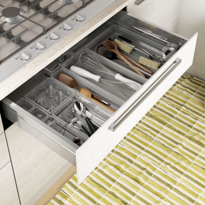 Caja organizadora KIS Sistemo Organizer 5 37,5 x 7,5 x 5 cm transparente/gris claro