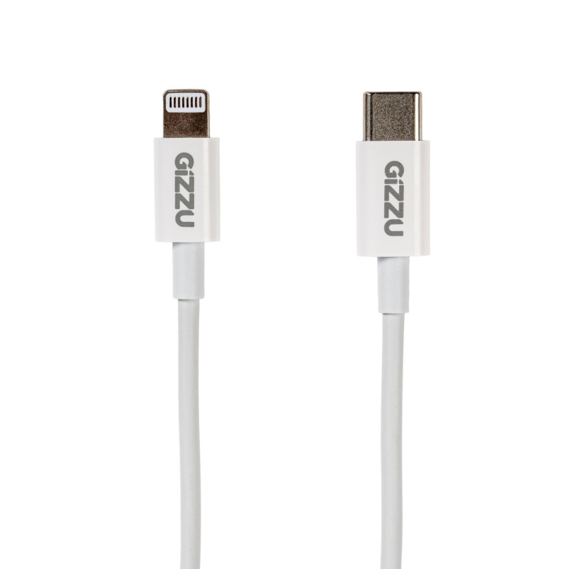 Cable USB-C a Lightning Gizzu, 1,8 m, 27 W PD, blanco (GCPU2L18)