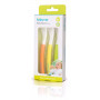 Juego de cucharas Kidsme (3 uds.), naranja, amarillo, verde, desde 3 meses