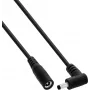 InLine® cable de extensión DC, conector macho acodado, 4,0 x 1,7 mm, negro, 0,2 m