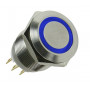 Lamptron pulsador antivandálico / interruptor 16mm - Silverline - azul