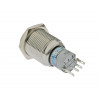 Lamptron pulsador antivandálico / interruptor 16mm - Silverline - azul